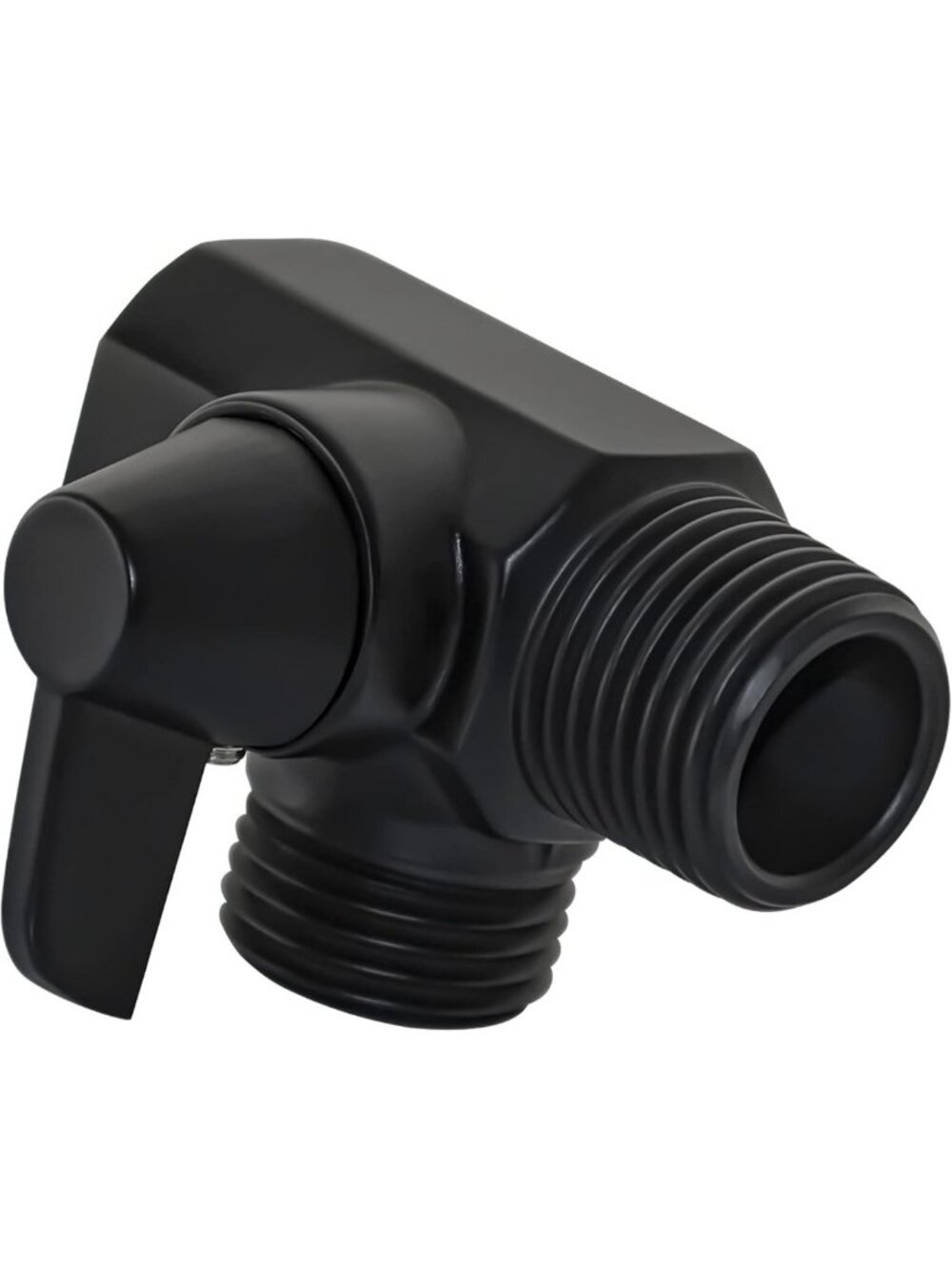 Matte Black 2-Way Shower Diverter Valve for Handheld Showerhead, Easy Install